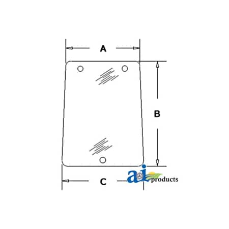A & I Products Glass, Rear, Side (RH/LH) - Tinted 41.5" x32.5" x2.25" A-E4NN94501N75AA